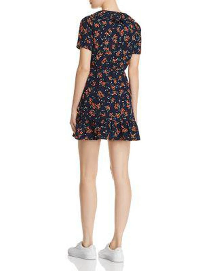 商品Re:Named|Cassandra Floral-Print Mini Wrap Dress,价格¥350,第3张图片详细描述