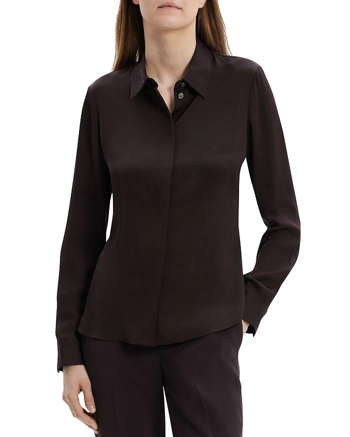 商品Theory|Classic Fitted Silk Shirt,价格¥837,第1张图片
