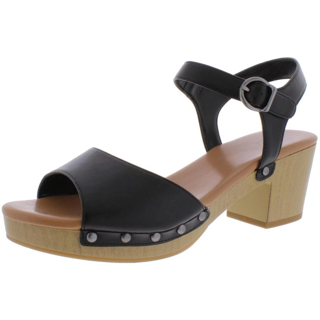 商品Style & Co|Style & Co. Womens Anddreas Faux Leather Clog Heel Sandals,价格¥69,第3张图片详细描述
