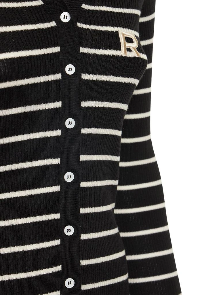 商品ROCHAS|Striped Rib Knit Wool Cardigan,价格¥3315,第1张图片详细描述