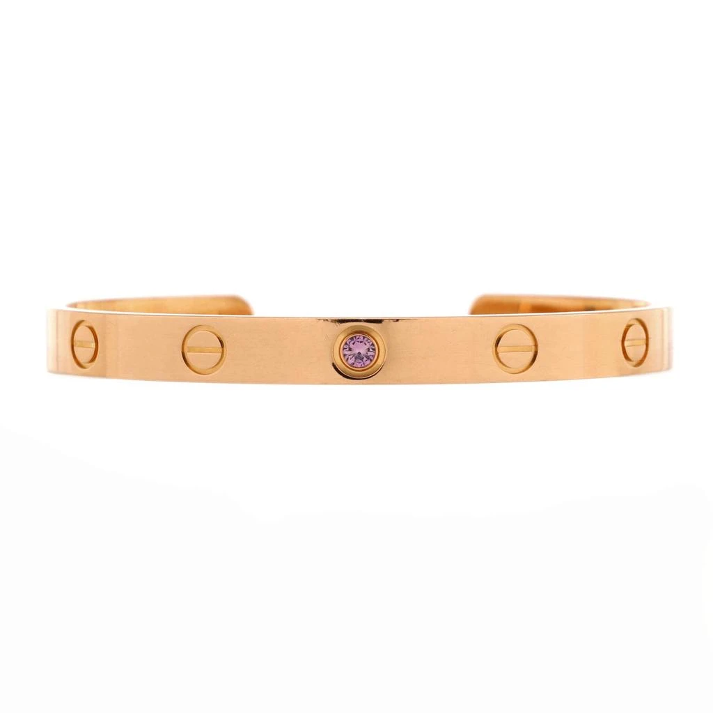 商品[二手商品] Cartier|Love Cuff Bracelet 18K Rose Gold with Pink Sapphire,价格¥39001,第1张图片