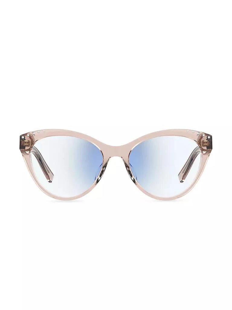 商品Kate Spade|Xara 51MM Cat Eye Blue Block Optical Glasses,价格¥576,第1张图片