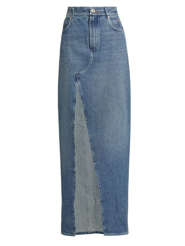 商品Alexander Wang|Bonded-Seams Denim Maxi Skirt,价格¥1606,第5张图片详细描述