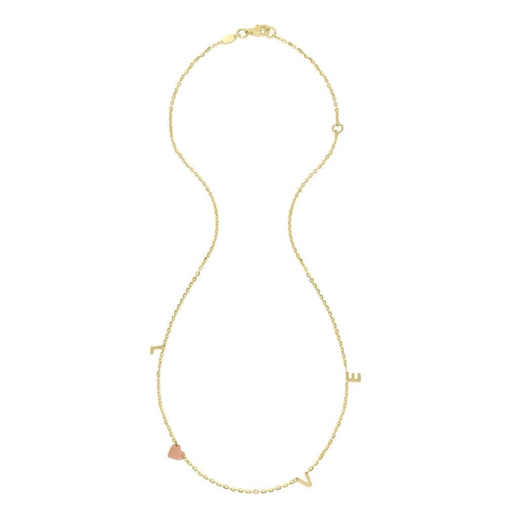 商品SSELECTS|14K Solid Yellow And  Love Necklace With Lobster Clasp,价格¥2303,第4张图片详细描述