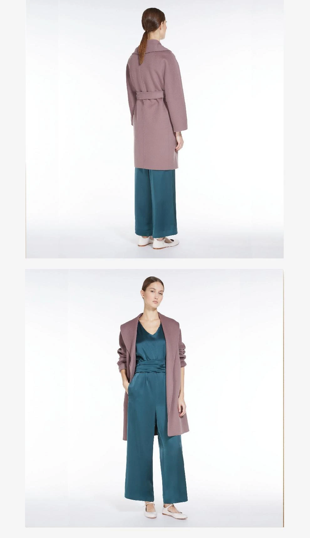 商品Max Mara|新品MESSI浅紫色女士羊毛大衣【香港仓极速发货】,价格¥4235,第5张图片详细描述