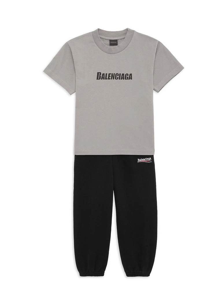 商品Balenciaga|Little Kid's & Kid's Caps Vintage Short-Sleeve T-Shirt,价格¥1694,第2张图片详细描述