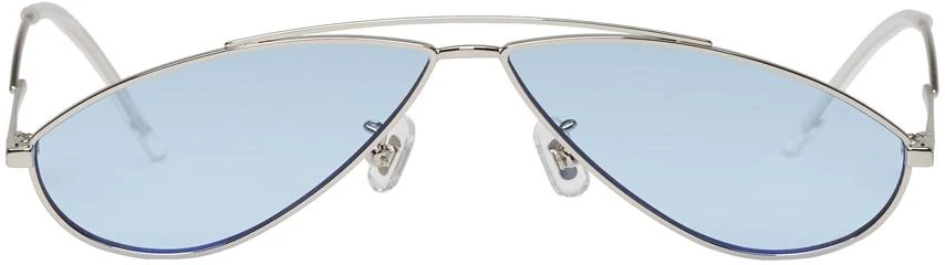 商品GENTLE MONSTER|Silver & Blue Kujo Sunglasses,价格¥1345,第1张图片