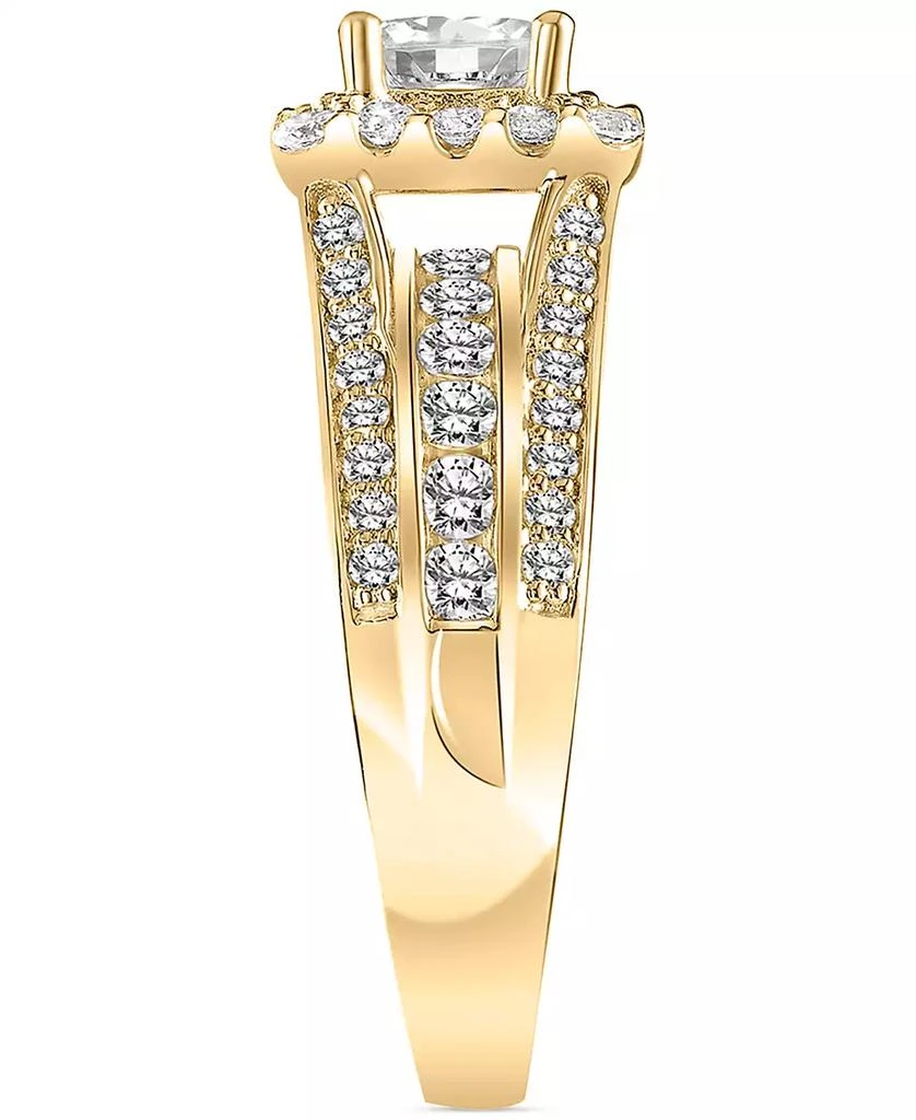 Diamond Princess Halo Triple Row Engagement Ring (1-1/2 ct. t.w.) in 14k Gold 商品