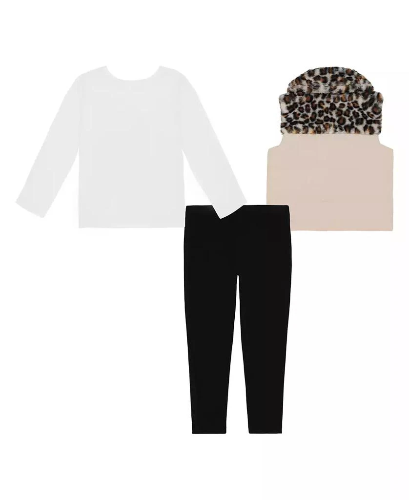 商品KIDS HEADQUARTERS|Baby Girl Furry Puffer Leggings Set, 3-Piece Set,价格¥143,第2张图片详细描述