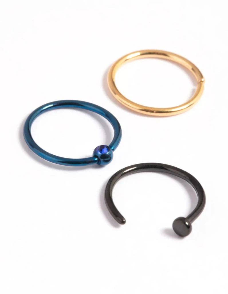 商品Lovisa|Matte Titanium Nose Ring Pack,价格¥43,第1张图片