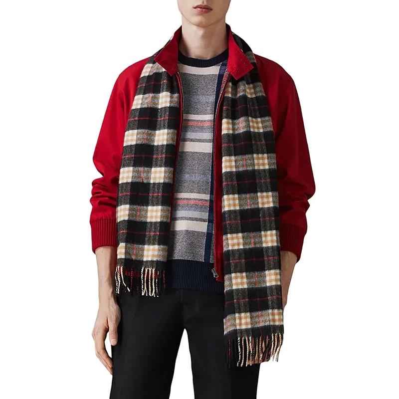 商品[国内直发] Burberry|Burberry 博柏利 女士黑色羊绒围巾 4075255,价格¥1925,第1张图片