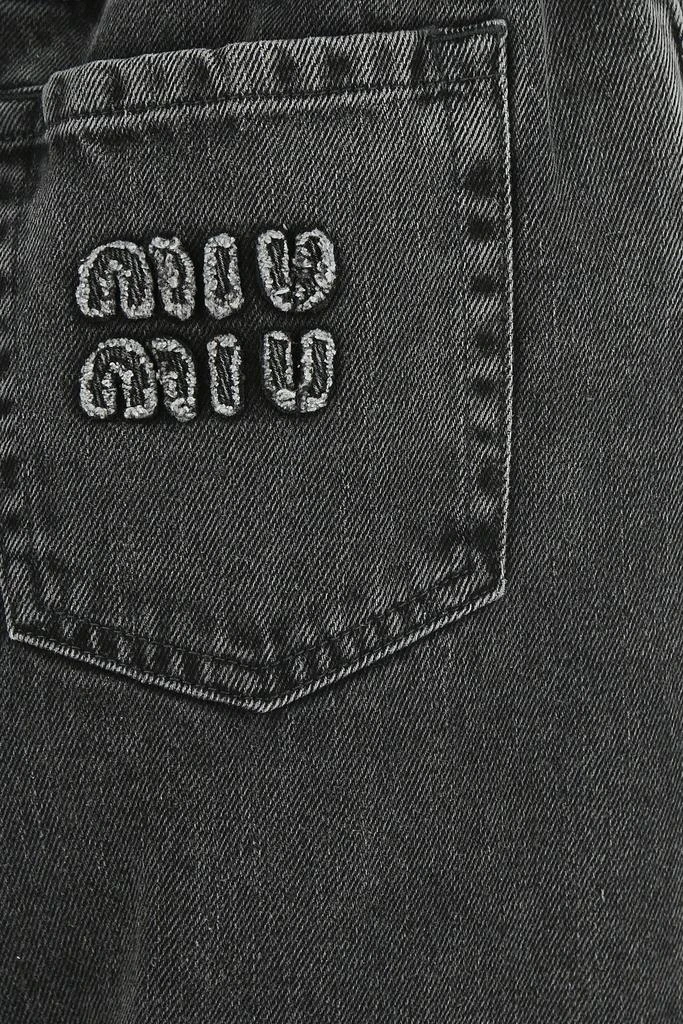 商品Miu Miu|Black denim wide-leg jeans,价格¥25698,第4张图片详细描述