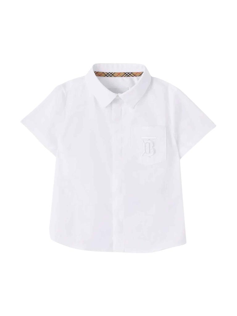 Burberry White Shirt With Short Sleeves商品第1张图片规格展示