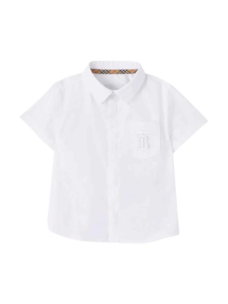 商品Burberry|Burberry White Shirt With Short Sleeves,价格¥1373,第1张图片