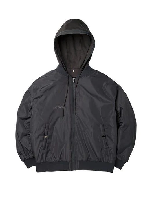 商品AKIII CLASSIC|Two-Way MA-1 Padded Jacket Gray,价格¥567,第2张图片详细描述