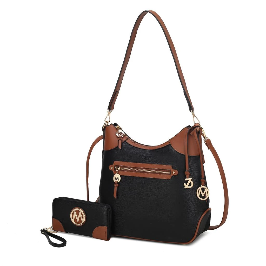 Josie Vegan Leather Color Block Shoulder Handbag 商品