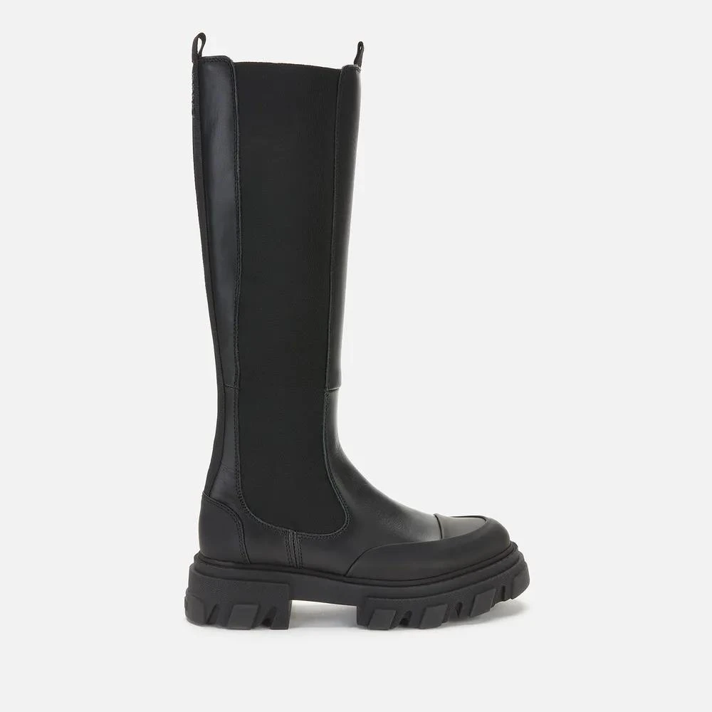 商品Ganni|Ganni Women's Knee High Leather Chelsea Boots,价格¥3132,第1张图片