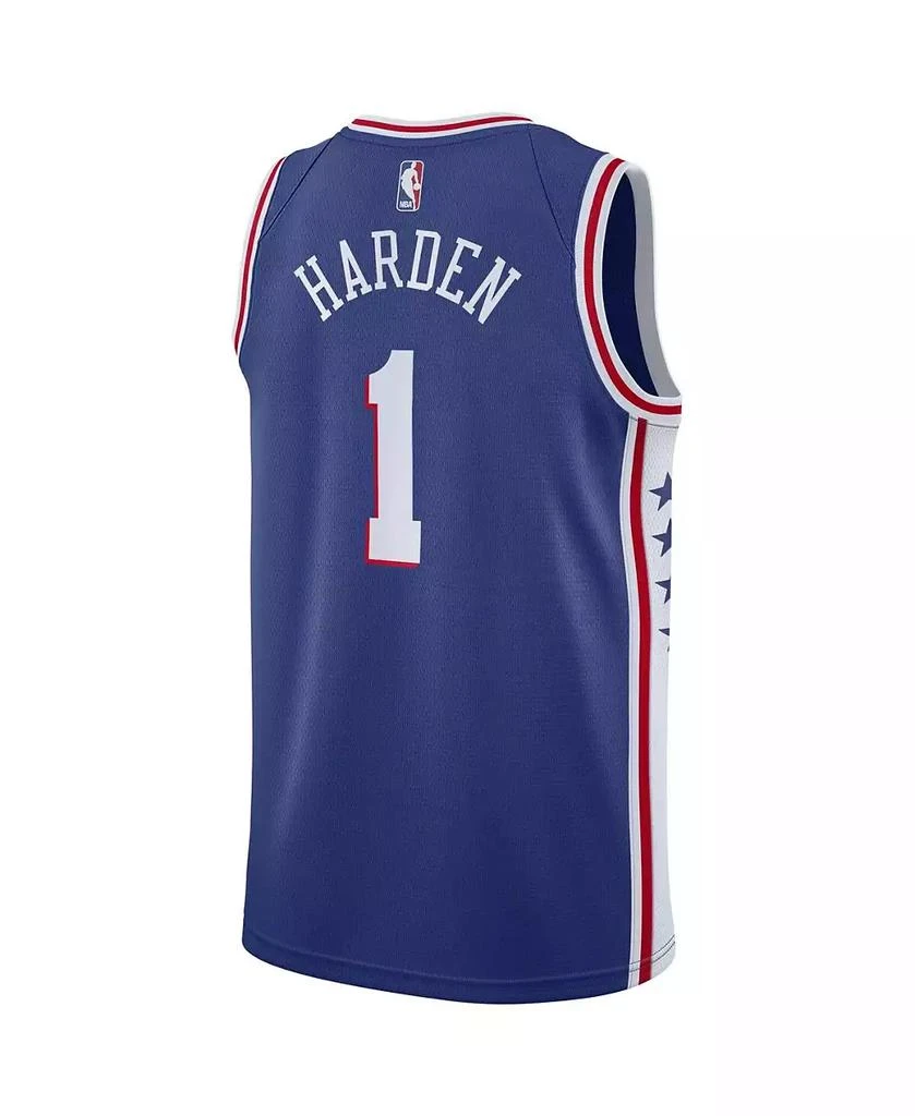 商品NIKE|Men's James Harden Royal Philadelphia 76ers 2021/22 Swingman Jersey - Icon Edition,价格¥654,第3张图片详细描述