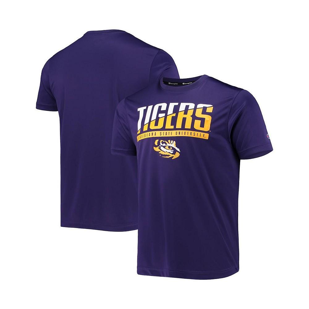 商品CHAMPION|Men's Purple LSU Tigers Wordmark Slash T-shirt,价格¥201,第1张图片