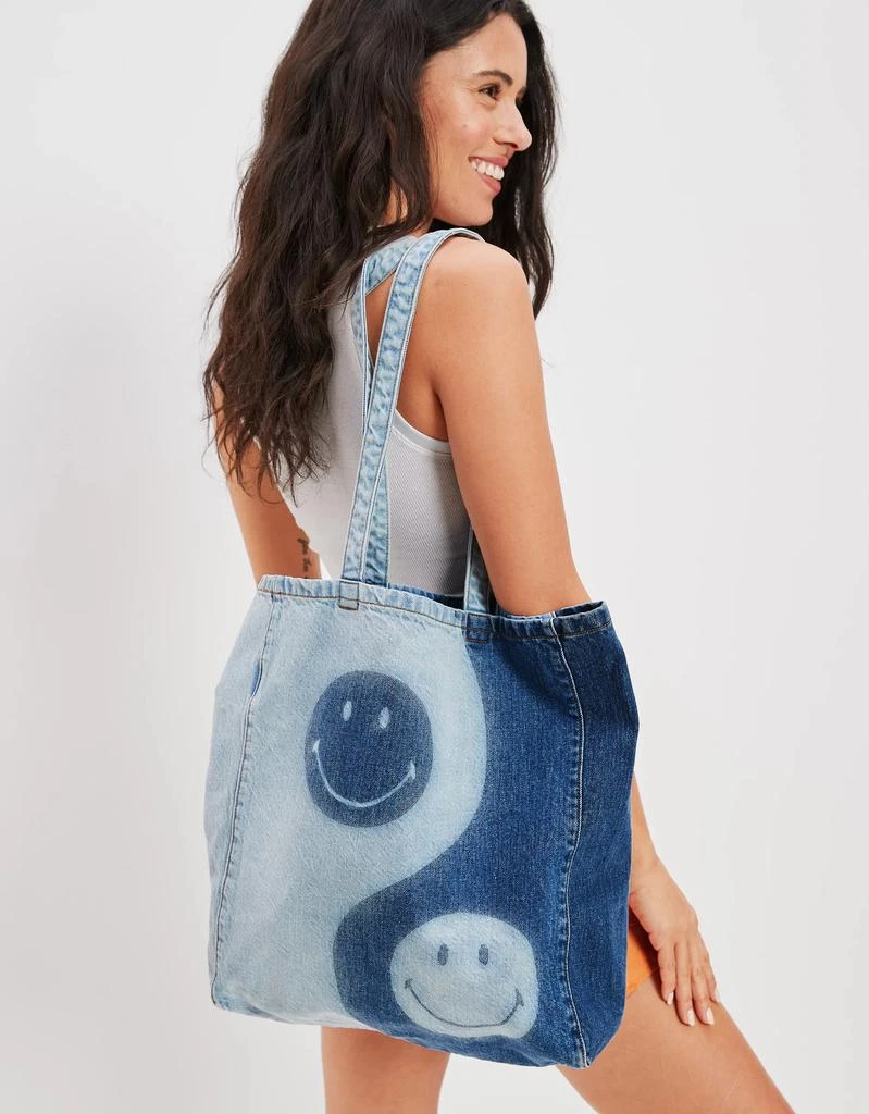 商品AE|AEO Yin Yang Denim Tote Bag,价格¥142,第3张图片详细描述