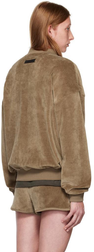 商品Essentials|Brown Long Sleeve Polo,价格¥515,第5张图片详细描述