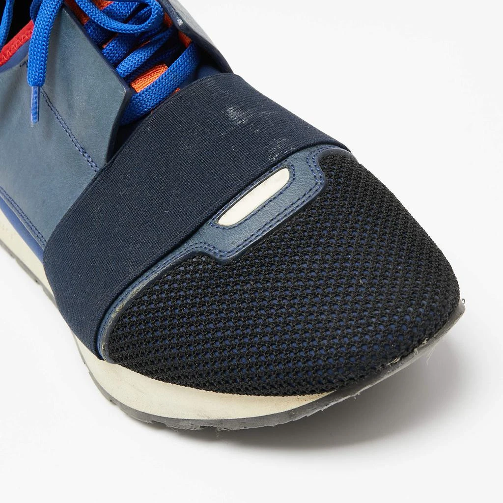 Balenciaga Multicolor Knit Fabric And Leather Race Runner Low Top Sneakers Size 42 商品