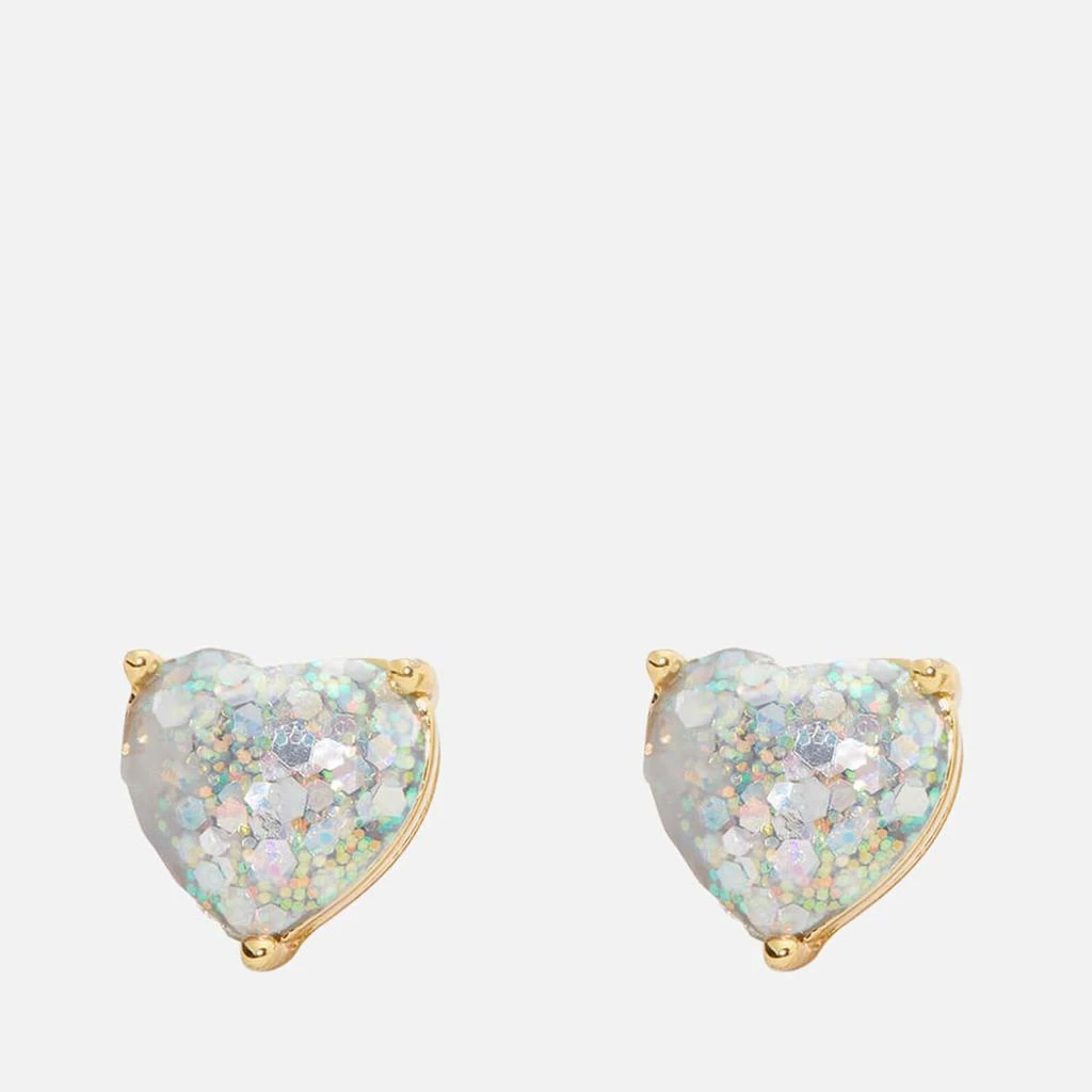 商品Kate Spade|Kate Spade New York Heart Gold-Plated and Glittered Resin Earrings,价格¥303,第1张图片