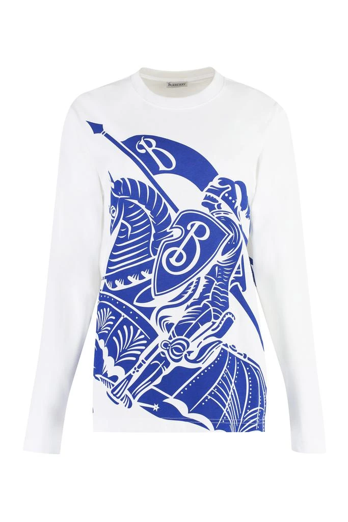 商品Burberry|LONG SLEEVE PRINTED COTTON T-SHIRT,价格¥4369,第1张图片