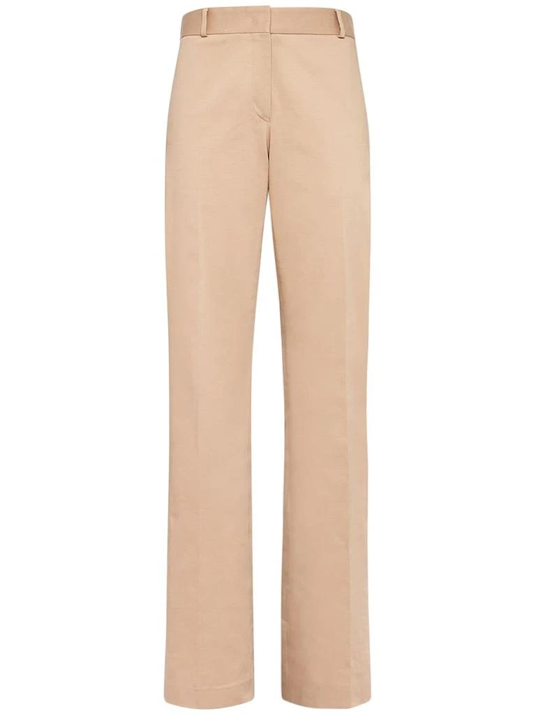 商品Salvatore Ferragamo|Classic Cotton Gabardine Wide Leg Pants,价格¥2977,第1张图片