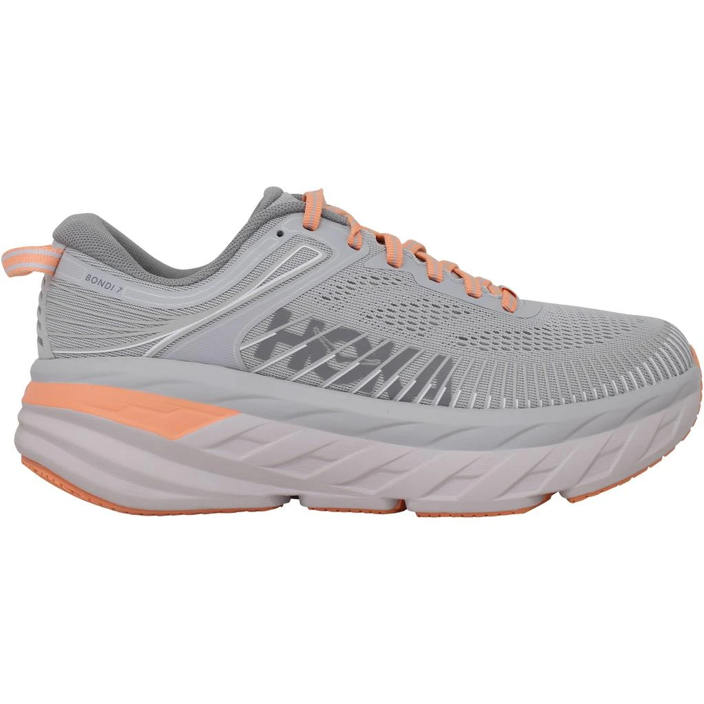 商品Hoka One One|Hoka Bondi 7 Grey/Orange  1110519/HMSH Women's,价格¥900,第1张图片