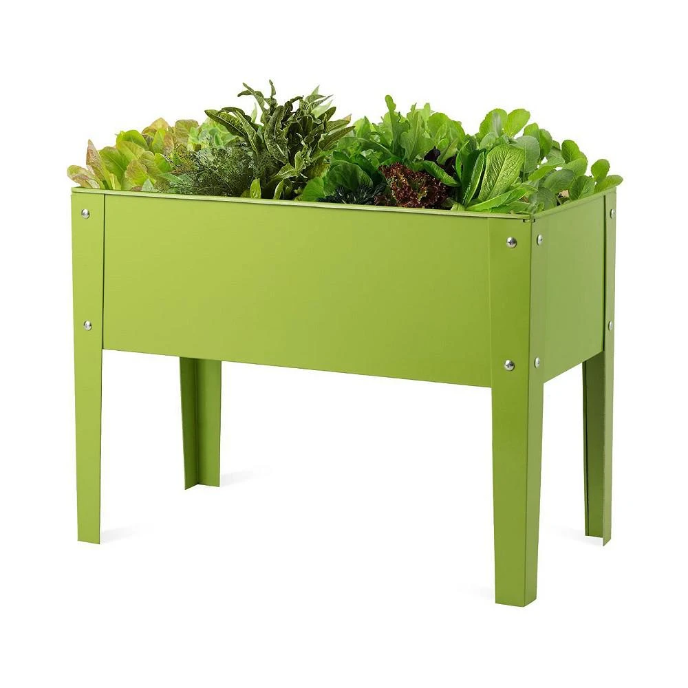 商品Costway|24'' x12'' Outdoor Elevated Garden Plant Stand Raised Tall Flower Bed Box,价格¥422,第1张图片