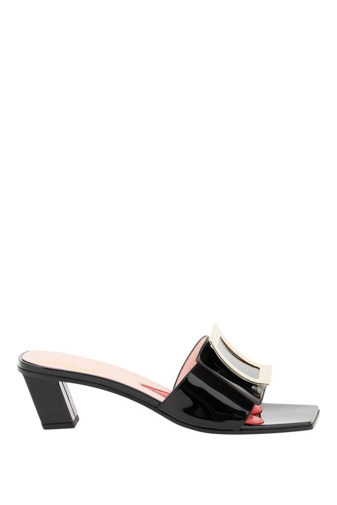 商品Roger Vivier|Roger vivier patent leather biki love mules,价格¥3971,第1张图片