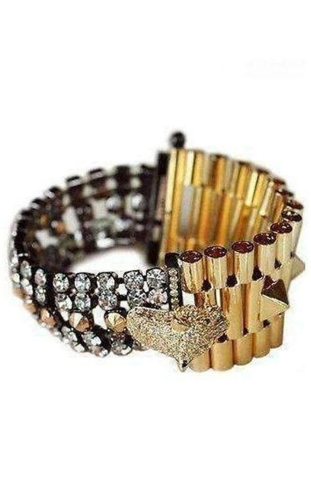 商品Iosselliani|Cheetah Head Crystal Bracelet,价格¥3197,第1张图片