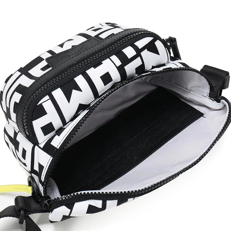 商品[国内直发] Longchamp|女包LONGCHAMP 珑骧 女士LE PLIAGE系列织物腰包斜挎包 10034 412 067 黑色白色字母图案,价格¥1027,第6张图片详细描述