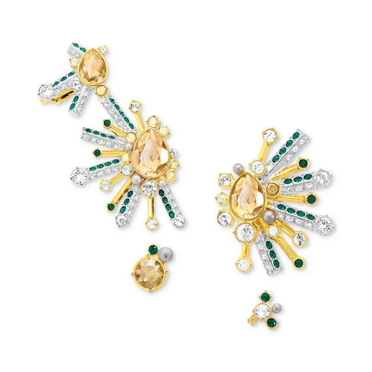 商品Swarovski|Two-Tone 2-Pc. Set Multicolor Crystal Ear Crawler & Linear Drop Earrings Set,价格¥2238,第3张图片详细描述