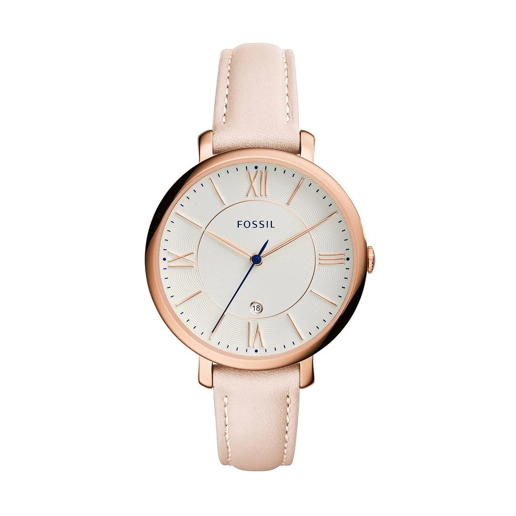 商品Fossil|Jacqueline Three-Hand Leather Watch,价格¥935,第1张图片