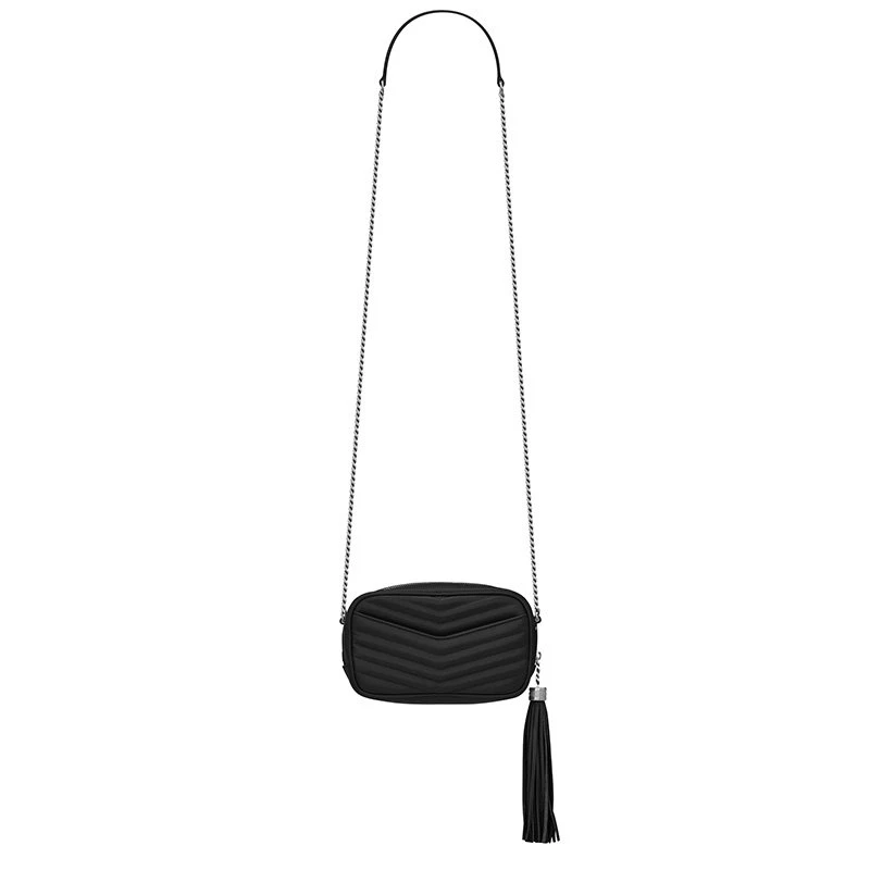 商品Yves Saint Laurent|【预售3-7天】YSL/圣罗兰 经典款LOU 粒面小牛皮绗缝迷你银扣链条单肩相机包 6125791GF021000,价格¥9699,第4张图片详细描述