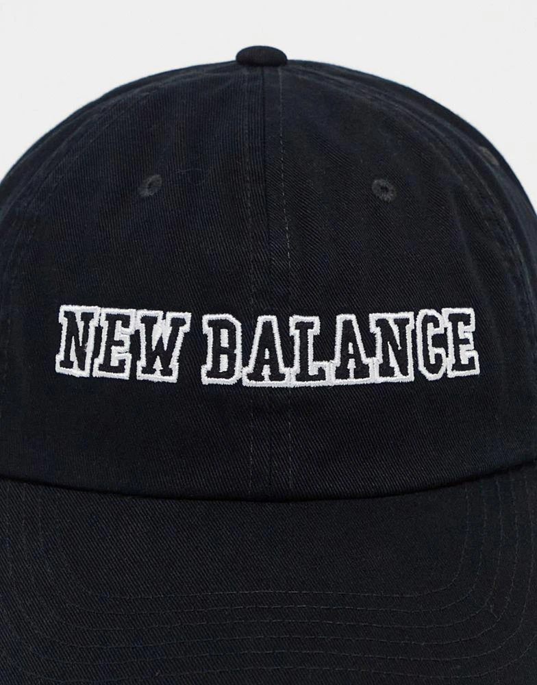 商品New Balance|New Balance collegiate logo baseball cap in black,价格¥130,第3张图片详细描述