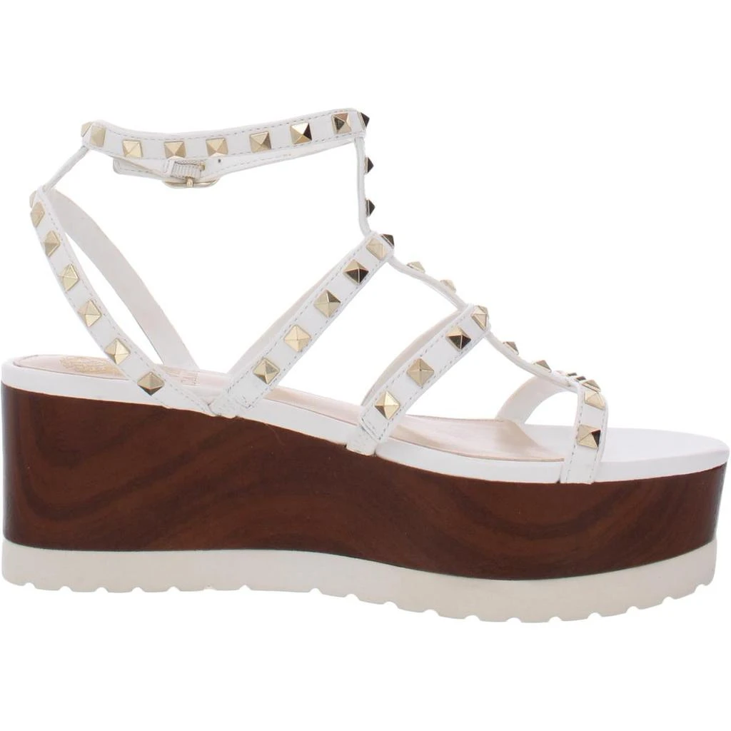 商品Vince Camuto|Vince Camuto Womens Pemolie Leather Studded Wedge Sandals,价格¥290,第3张图片详细描述