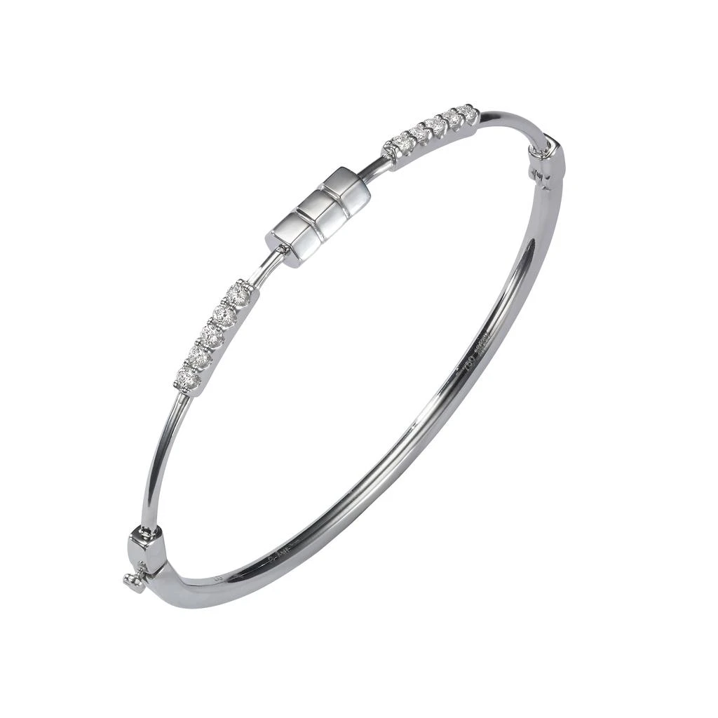 商品AME|Âme Totem 18K White Gold, Lab-Grown Diamond 0.30ct. tw. Symmetrical Cuff Bracelet,价格¥17389,第1张图片