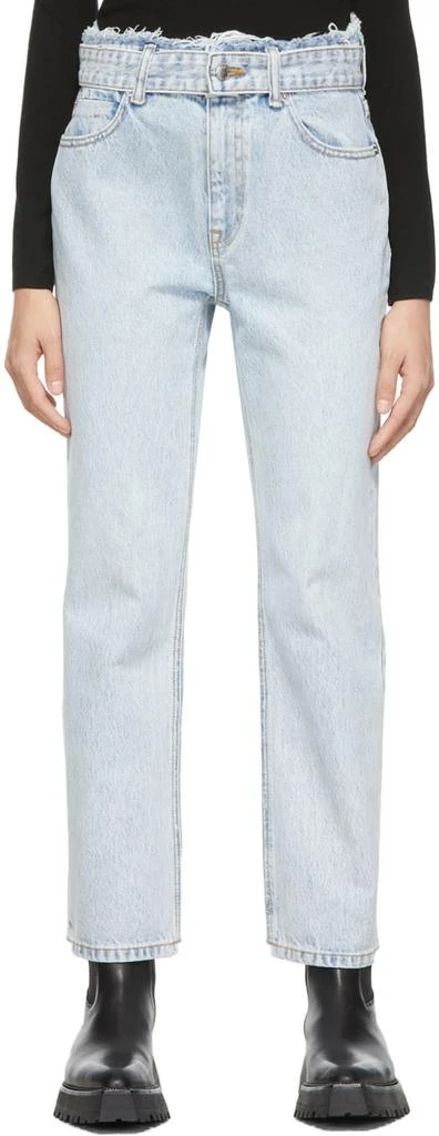 商品Alexander Wang|Blue Slim Fray Jeans,价格¥1205,第1张图片