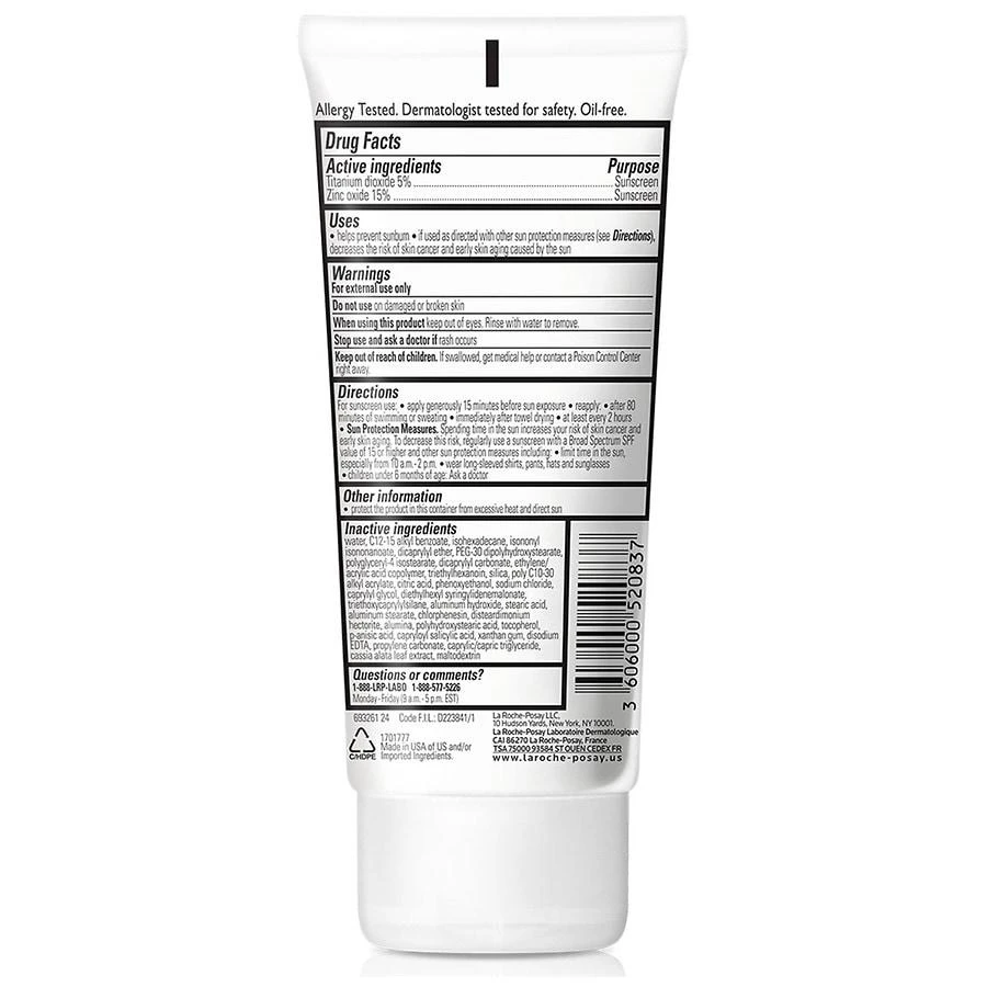 商品La Roche Posay|Face and Body Mineral Sunscreen Gentle Lotion SPF 50,价格¥267,第2张图片详细描述