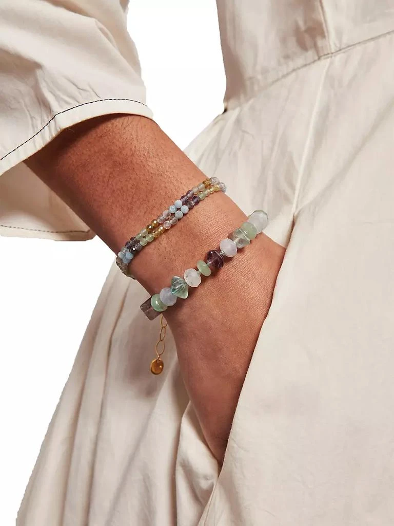 商品Chan Luu|18K Gold-Plated, Jade & Multi-Gemstone Bracelet,价格¥1087,第2张图片详细描述