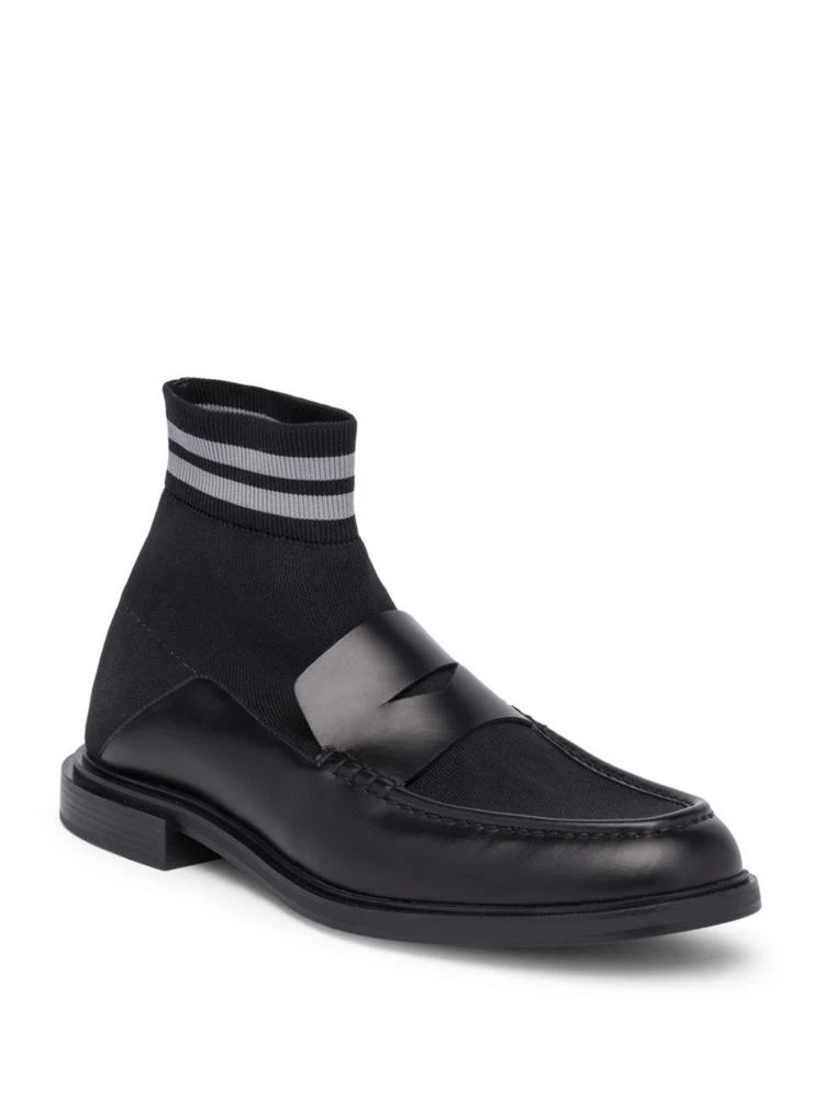 商品Fendi|Sock-Detail Leather Loafers,价格¥3185,第1张图片