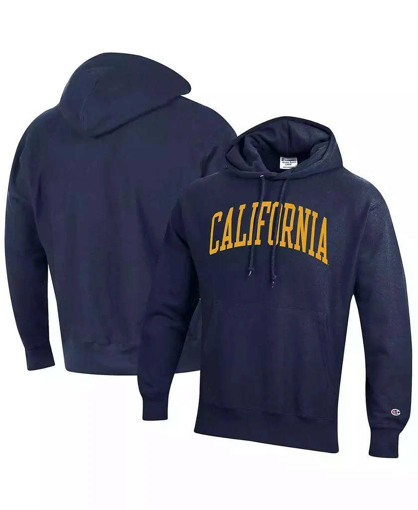 商品CHAMPION|Men's Navy Cal Bears Team Arch Reverse Weave Pullover Hoodie,价格¥635,第1张图片