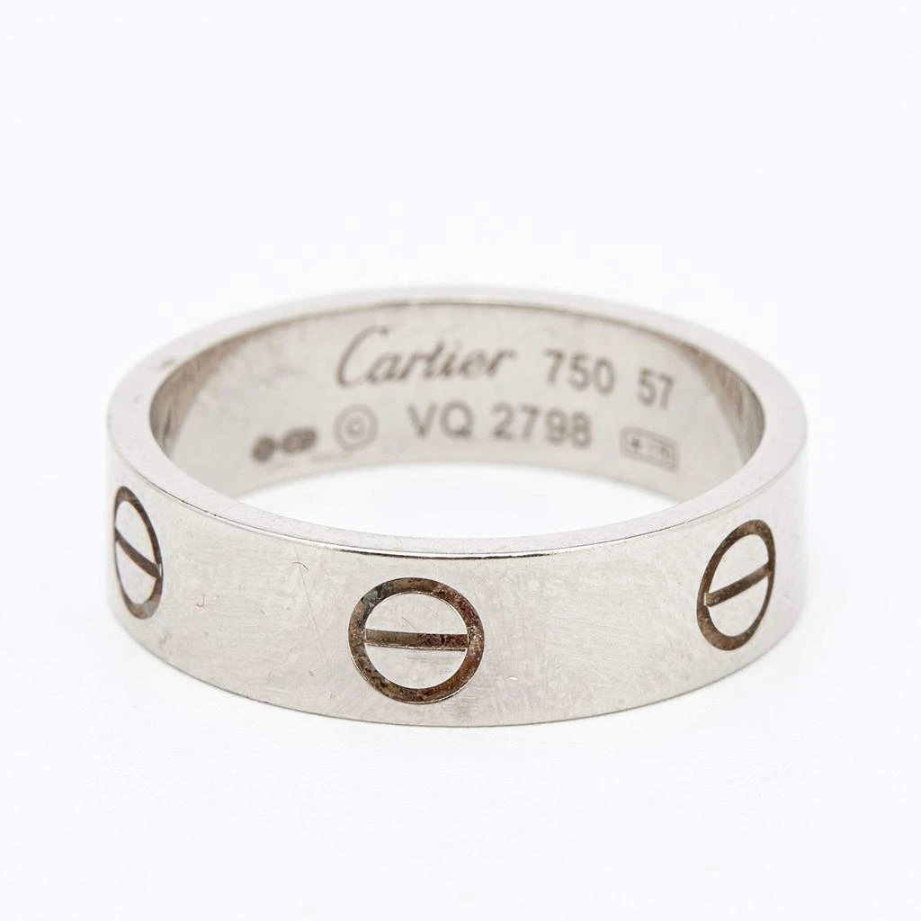 商品[二手商品] Cartier|Cartier Love 18k White Gold Band Ring Size 57,价格¥5227,第2张图片详细描述