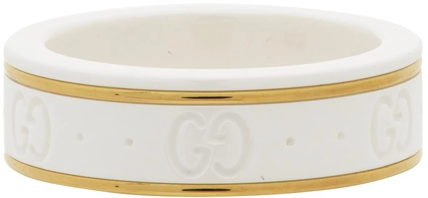 商品Gucci|白色 Icon 戒指,价格¥6298,第5张图片详细描述