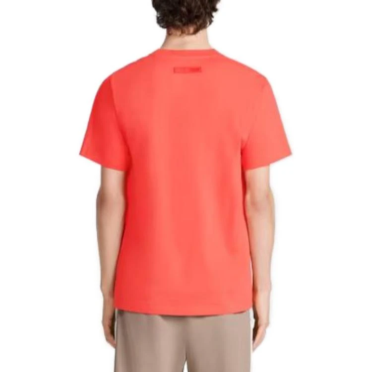 商品[国内直发] Dior|迪奥 SS22 纯色字母圆领宽松短袖T恤 男款 橙色,价格¥3024,第4张图片详细描述