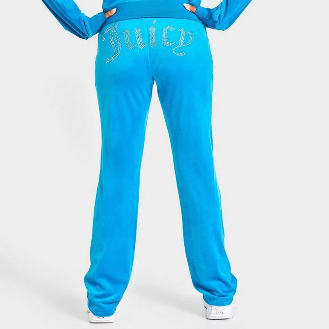 商品Juicy Couture|Women's Juicy Couture OG Big Bling Velour Track Pants,价格¥371,第1张图片