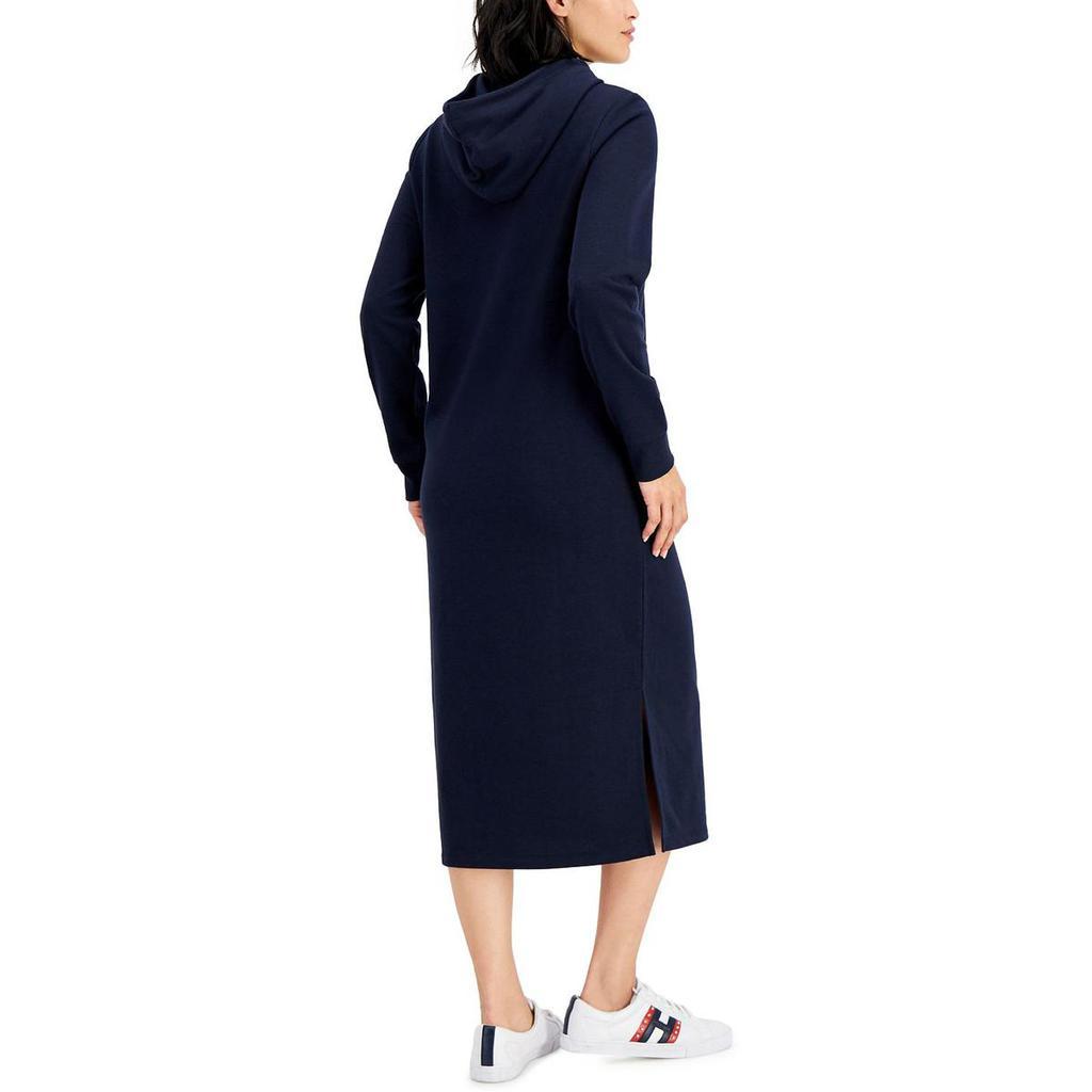 商品Tommy Hilfiger|Tommy Hilfiger Womens Hoodie Long Sweatshirt Dress,价格¥258,第4张图片详细描述